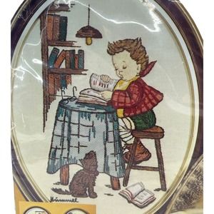 1978 Paragon Needlecraft Crewel Kit #0770 Hummel Book Lore 9" x 12" Vintage NOS